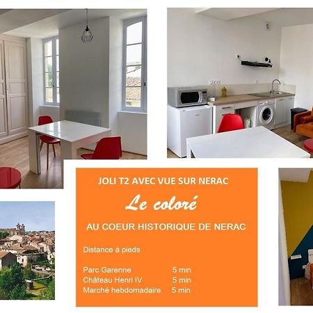 Le Colore- T2 Confortable Avec Vue Sur Nérac Exterior foto